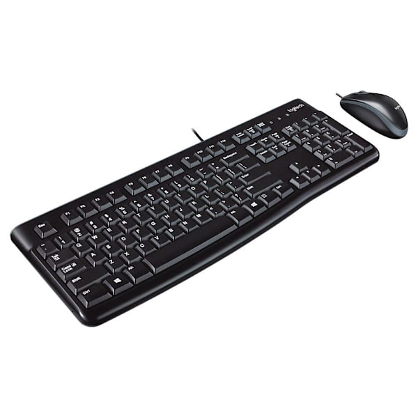 Logitech Mus Og Tastatur Mk120 Combo Sort US QWERTY