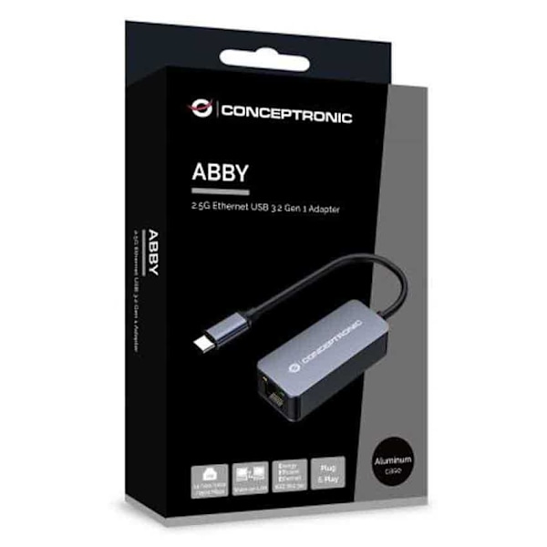 Conceptronic Abby12gc Usb-c Til Rj45 Adapter Søvfarvet
