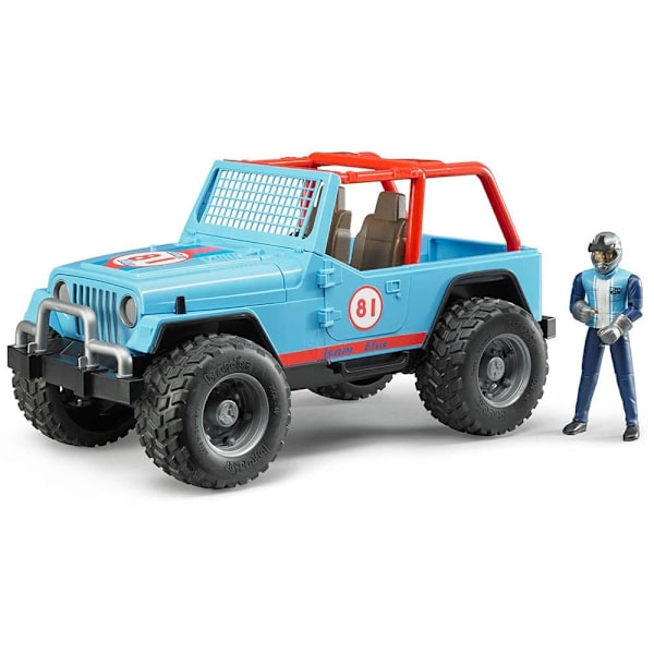 Bruder Blå Med Pilot Jeep Cross Country Racer 02541 Søvfarvet