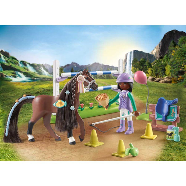 Playmobil Hästhopp Med Zoe And Konstruktionsspel Blaze Flerfärgad