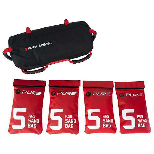 Pure2improve Justerbar Vægt Power Bag Max 20kg Rød,Sort Up to 20 kg