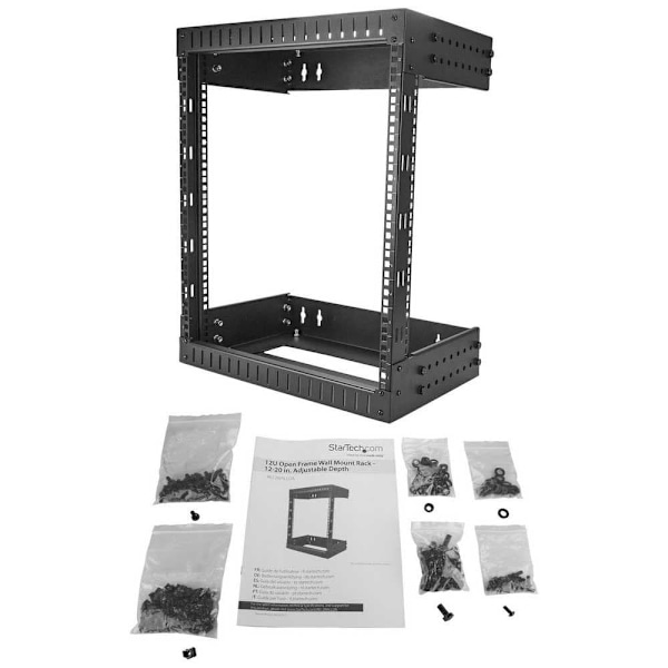 Startech Rack 12u Wall Open Adjustable Musta