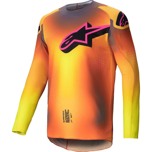 Alpinestars Supertech Lipan T-shirt Med Lång ärm Orange XL Man
