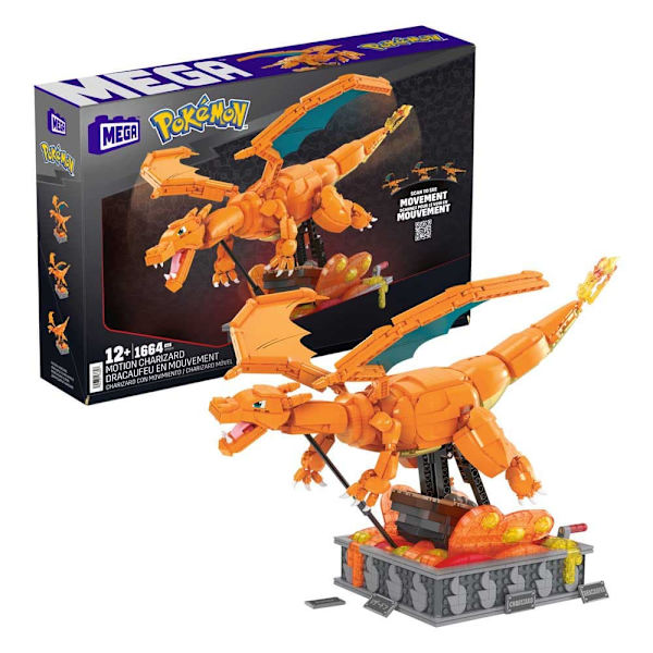 Mega Construx Rör På Sig Pokémon Charizard Orange