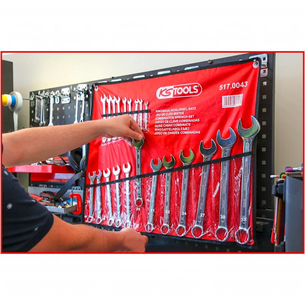 Ks Tools Ringnøglesæt Vinklet 21 6-32 Mm 6-32 Mm Søvfarvet