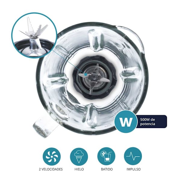 Tm Electron Glasblender Tmpba012 1.5l 500w Søvfarvet One Size / EU Plug