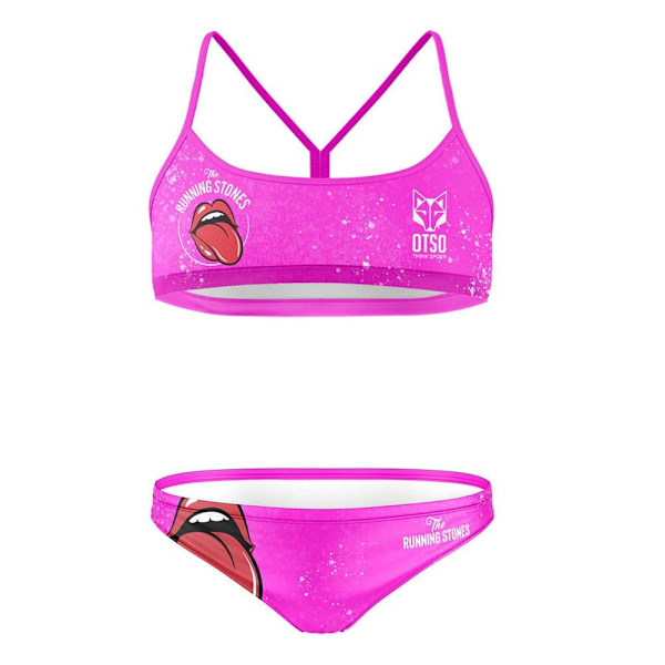 Otso Bikini Running Stones Pink Rosa XS Kvinde
