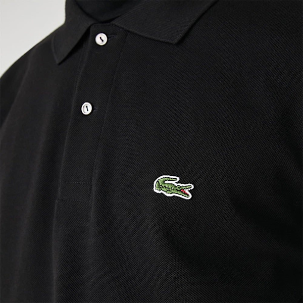 Lacoste Kortärmad Pikétröja Caiman Svart M Man