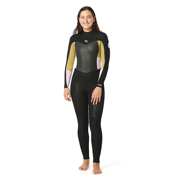 Rip Curl Langærmet Neoprendragt Med Lynlås Bagpå Omega 43gb Steamer Sort 10
