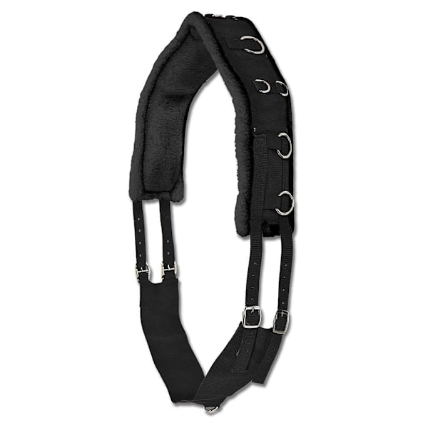 Waldhausen Lunging Surcingle Perlon Musta Pony