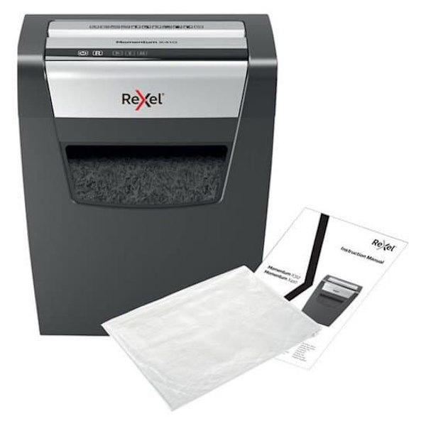 Rexel Knusered Momentum X410 Sort One Size / EU Plug