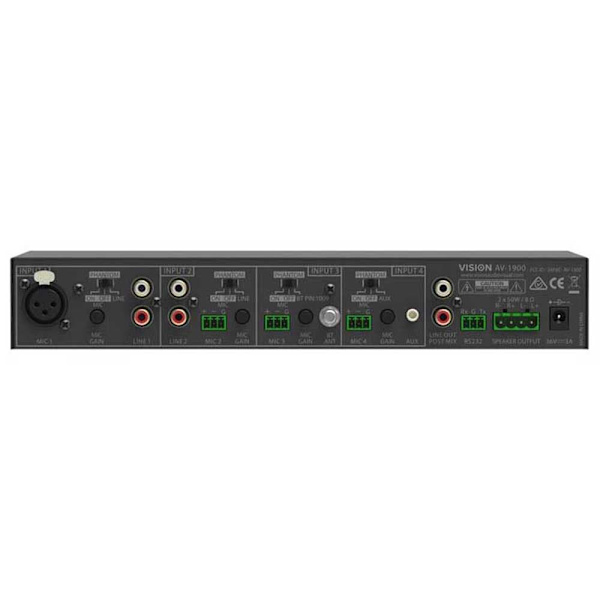 Vision Audio Mixer Förstärkare Av-1900 Silver
