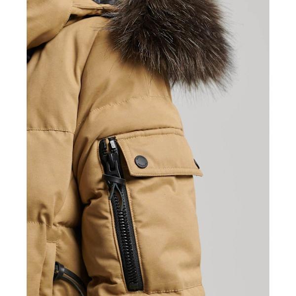 Superdry Jacka Mf Faux Fur Hooded Brun M Kvinna