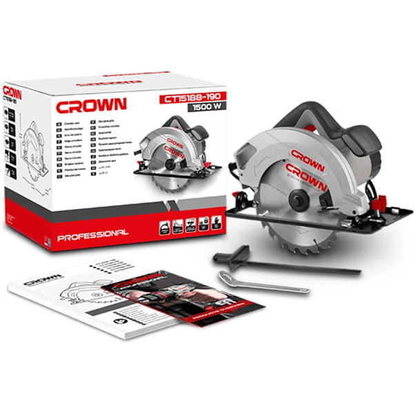 Crown Cirkelsåg Ct15188-190 1500w