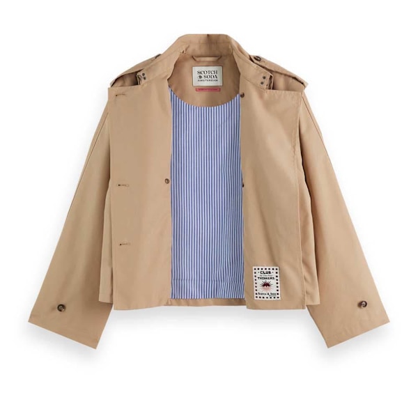 Scotch & Soda 177584 Regnrock Beige M Kvinna