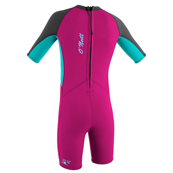 O´neill Wetsuits Rygg Zip Suit Junior Reactor Spring 2 Mm Rosa 2