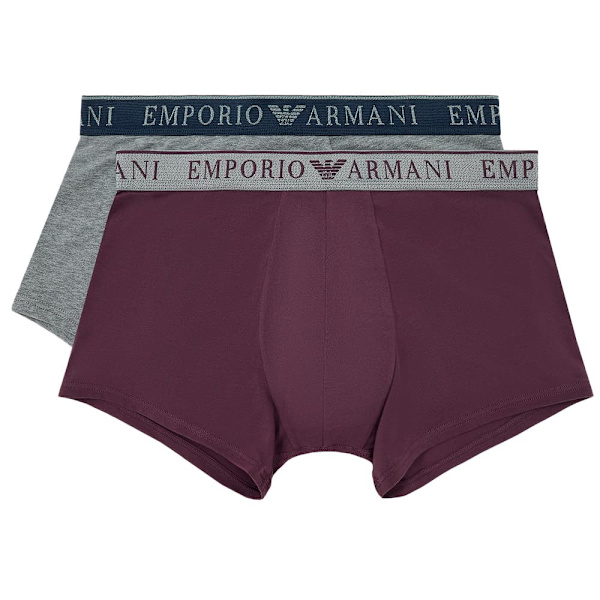Emporio Armani 111769-4f720 Boxers 2 Enheter Grå,Lila M Man