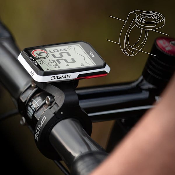 Sigma Cykelcomputer Med Sensorsæt Rox 4.0 Sort