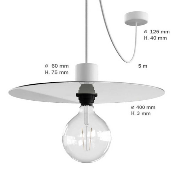 Creative Cables Hængende Lampe Eiva Elegant 5 M Sort