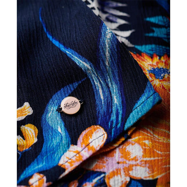 Superdry Printed Wrap Kortærmet Kort Kjole Flerfarvet S Kvinde