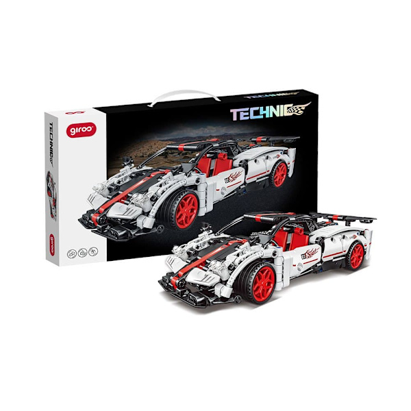 Giros Konstruktionsspel Technic Racing Car Pullback Silver