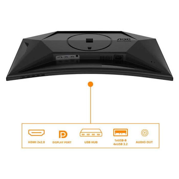Aoc C27g4zxu 27´´ Full Hd Va Led 280hz Böjd Gamingskärm