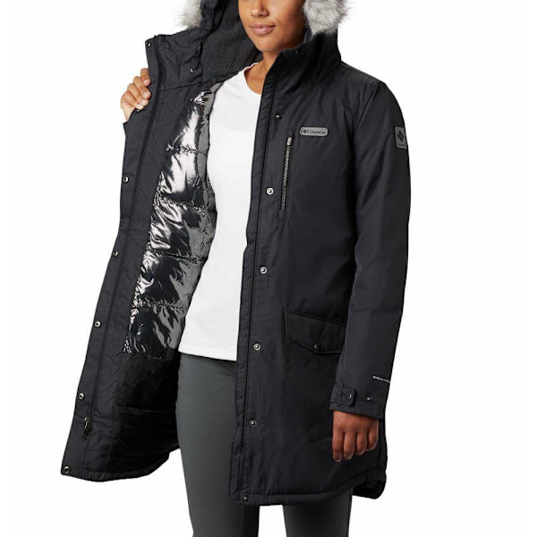Columbia Langt Isoleret Suttle Mountain Sort L Kvinde