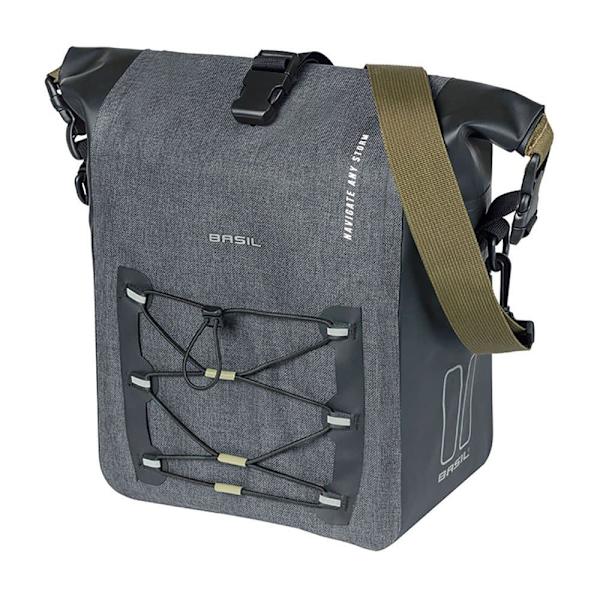Basil Laukku Navigator Storm Hook 12-15l Harmaa