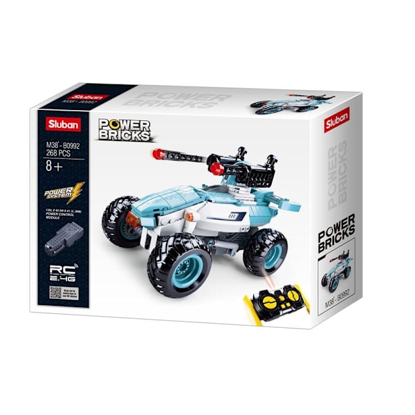 Sluban Power Bricks R/c 2.4g Car 268 Stykker Konstruktion Spil Søvfarvet