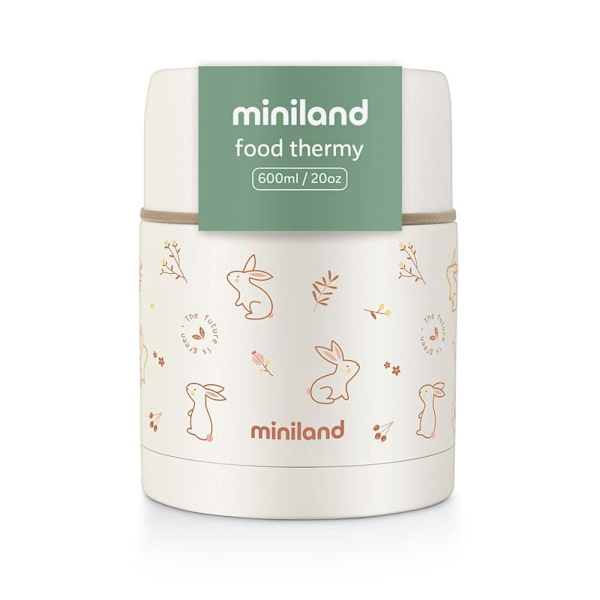 Miniland Thermo Natur Food Bunny Hvid