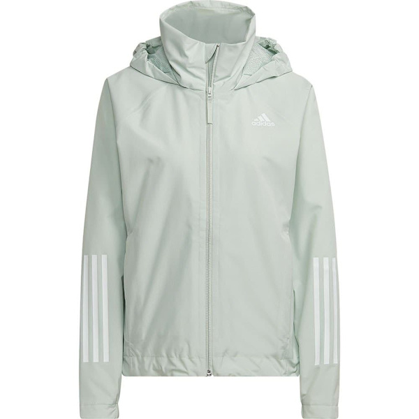 Adidas Stripes Rain.rdy Jacka Basic 3 Grönt S Kvinna