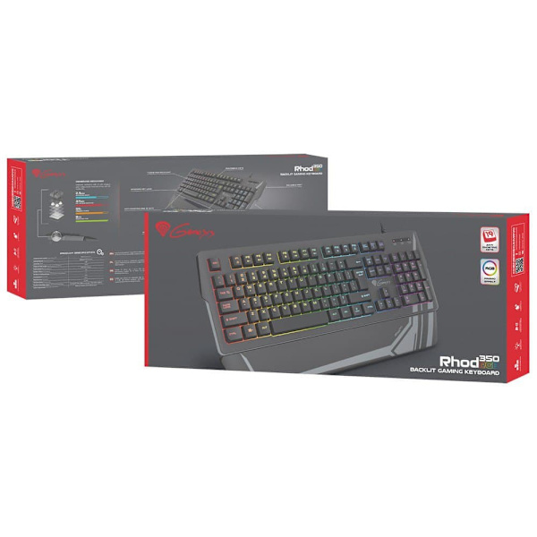 Genesis Rhod 350 Rgb Gamingtangentbord Svart