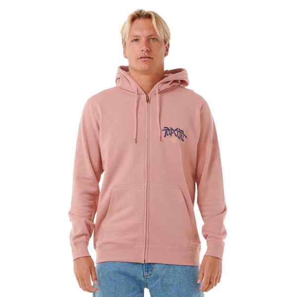 Rip Curl Shred Till Dead Sweatshirt Med Dragkedja Rosa XL Man