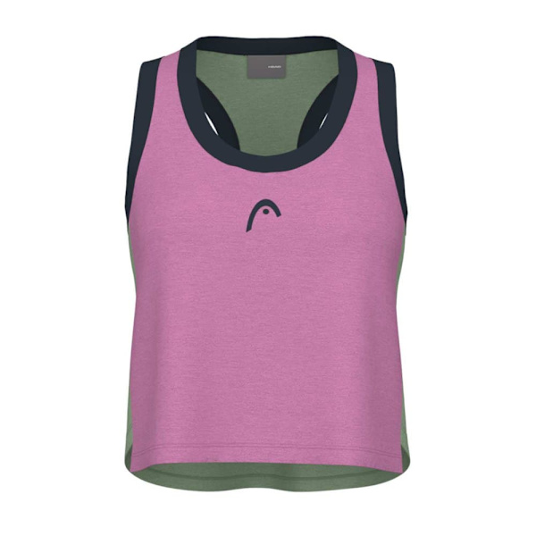 Head Racket Play Crop ärmlös T-shirt Rosa 2XL Kvinna
