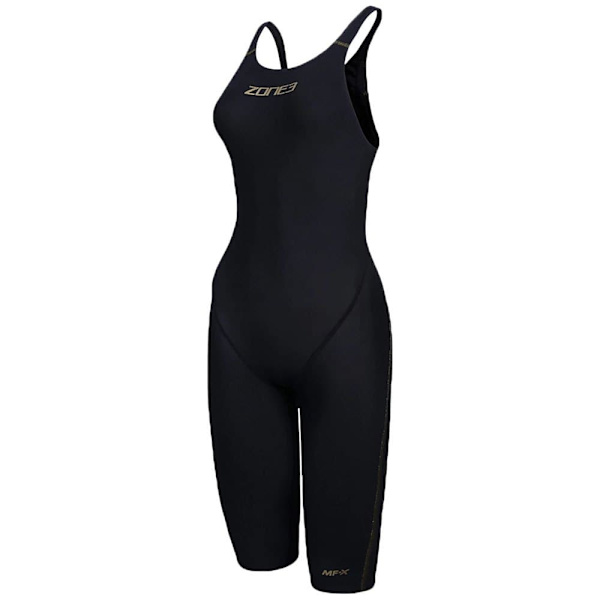 Zone3 Badedragt Performance Gold Sort UK 36 Kvinde