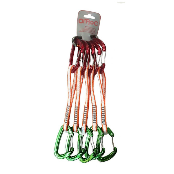 Qi´roc Wifi Straight/curve Clip+express Dyneema 10x170 Mm+mini Karabinhage 5 Enheder Sort,Gylden