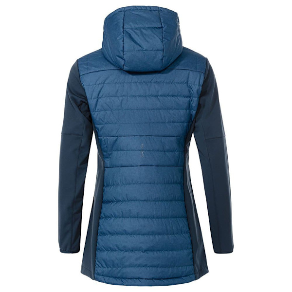 Vaude Skomer Hybrid Parka Fleecejacka Med Huva Blå 36 Kvinna