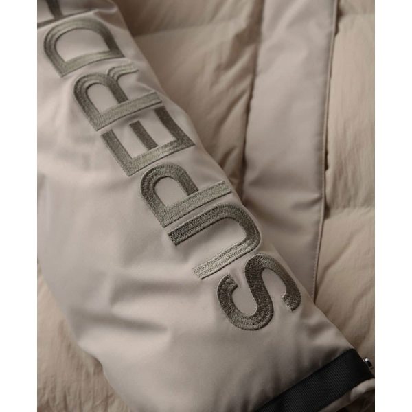 Superdry Parkas City Padded Hooded Wind Grå L Kvinna