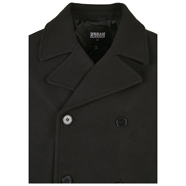 Urban Classics Klassisk Frakke Pea Coat Sort L Mand