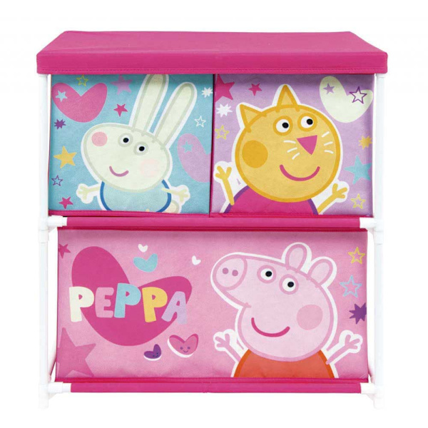 Peppa Pig Skuffe Opbevaringshylde 3 Rosa