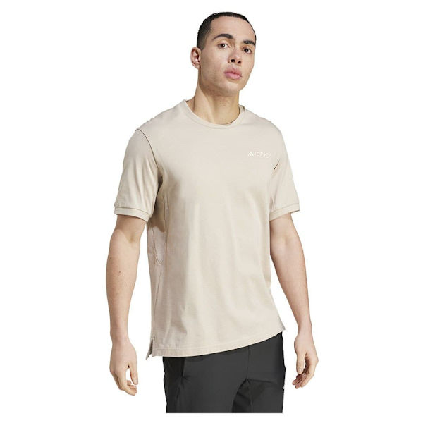 Adidas Xpl Logo Lyhythihainen T-paita Beige L Mies