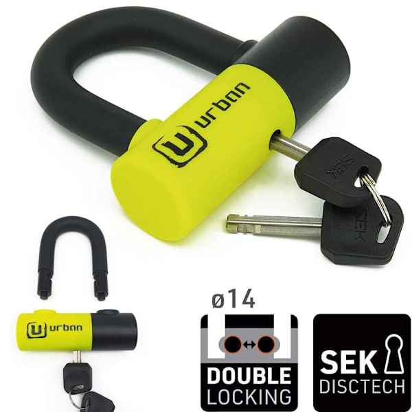 Urban Security U-lås Mini Ur59 Gul