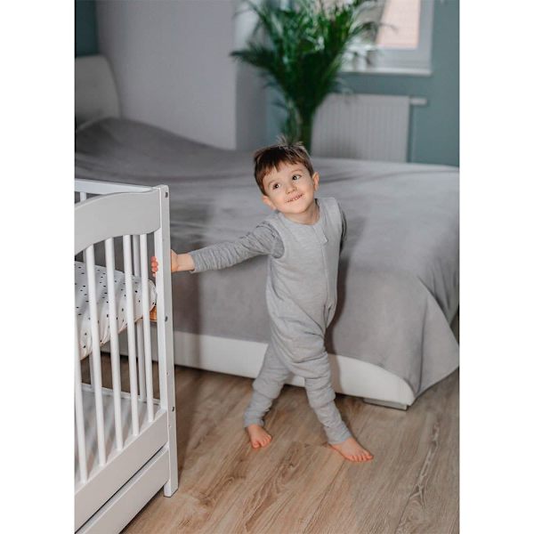 Sleepee Sovepose Med Fødder Jersey Bomuld Reversible Grå M