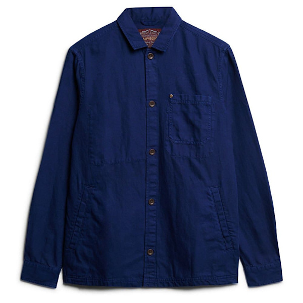 Superdry Merchant Linen Blend Overtrøje Blå L Mand