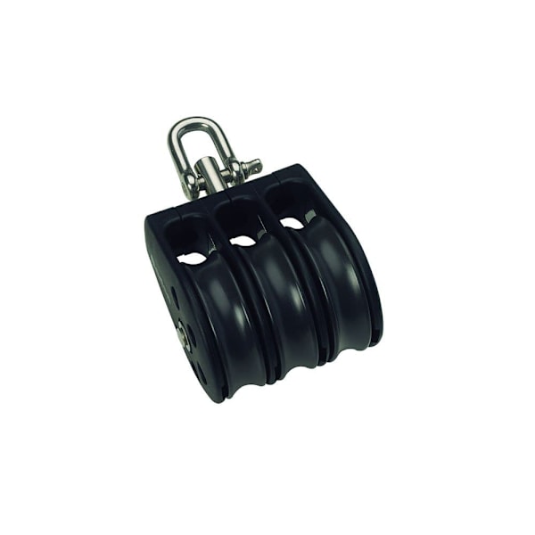 Barton Marine Kolminkertainen Kääntyvä Hihnapyörä 385kg 10 Mm Hopeinen 45 x 117 mm