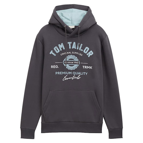 Tom Tailor 1043292 With Print Hættetrøje Grå L Mand