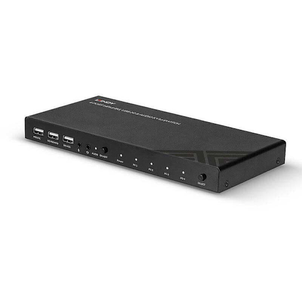 Lindy Hub 4xhdmi Musta