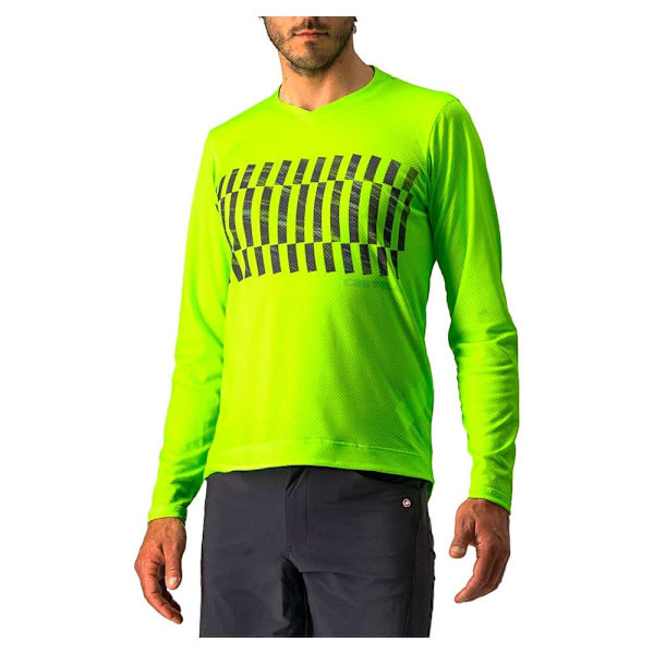 Castelli Långärmad T-shirt Trail Tech Gul M Man