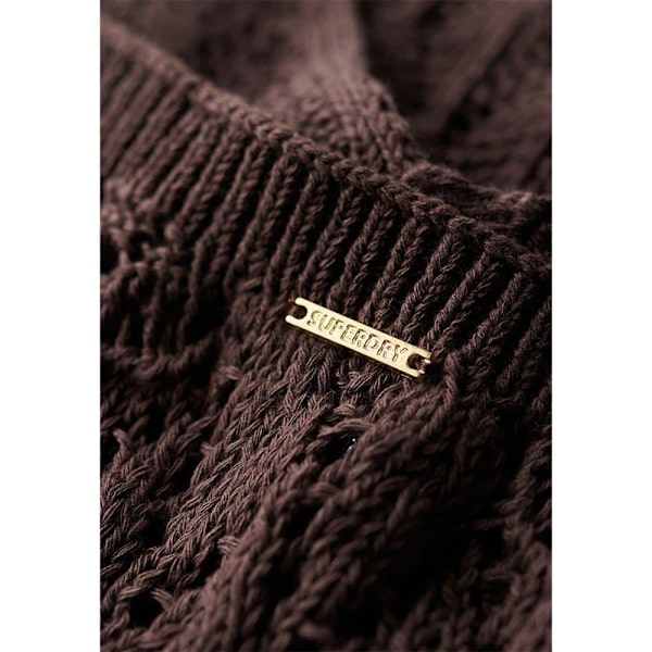 Superdry Crochet Cami ärmlös Kort Klänning Brun S Kvinna