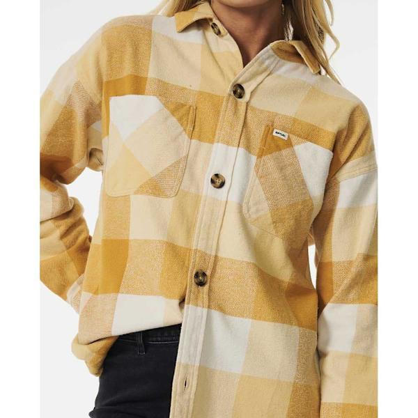 Rip Curl Pitkähihainen Paita La Isla Flannel Keltainen S Nainen